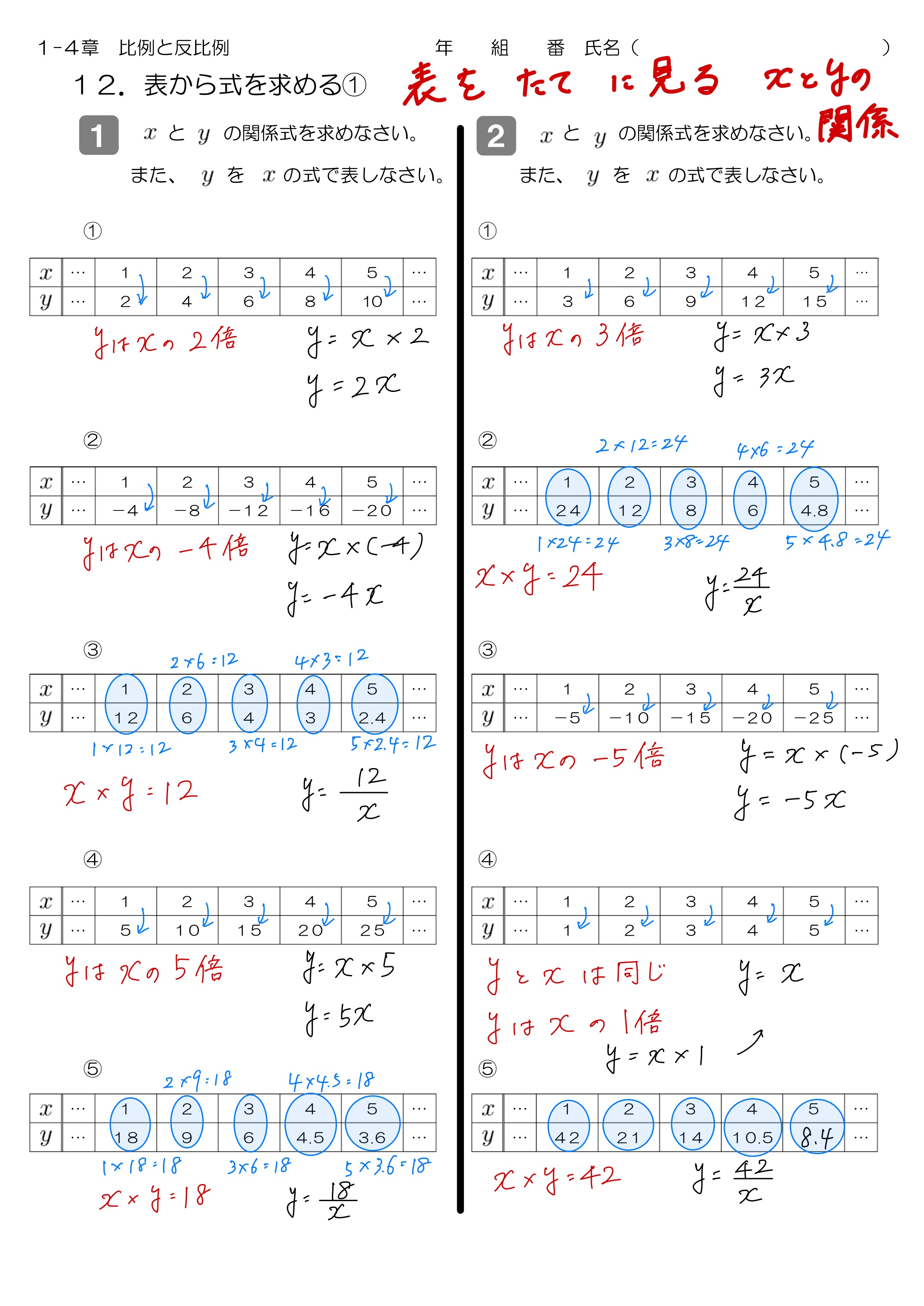 中学数学 プリント ダウンロード　数学解説
