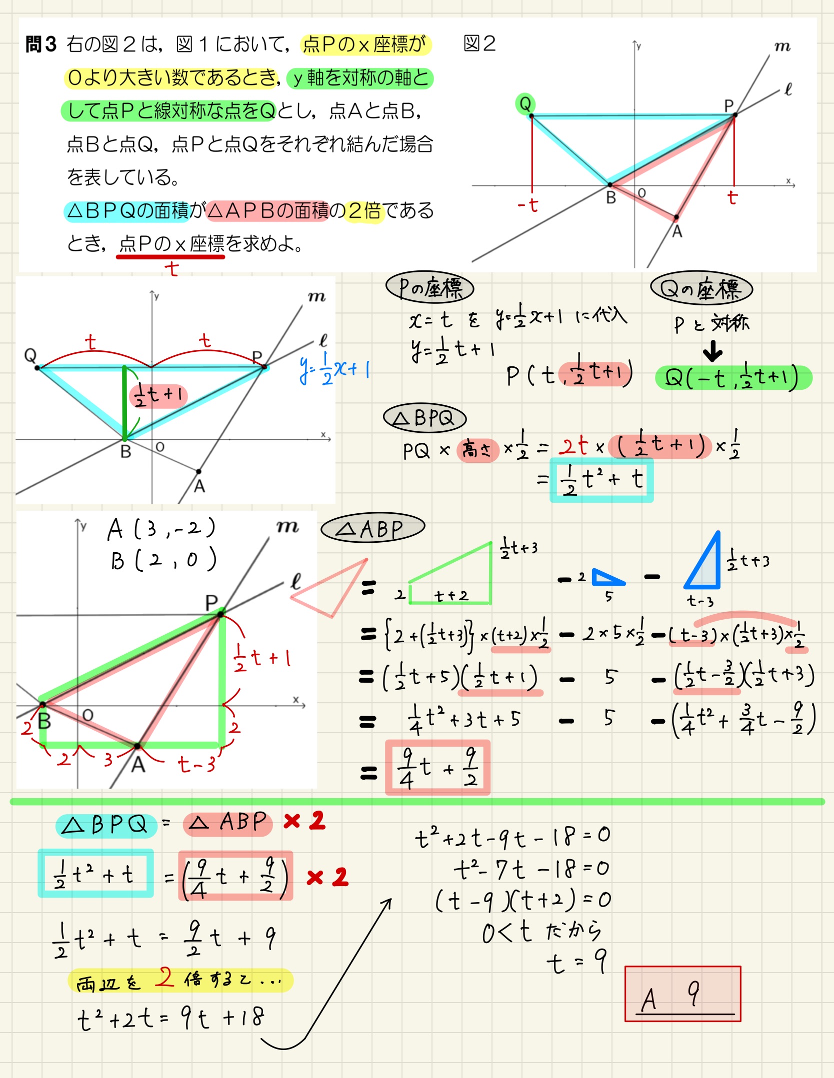 中学数学 プリント ダウンロード　都立入試　数学解説