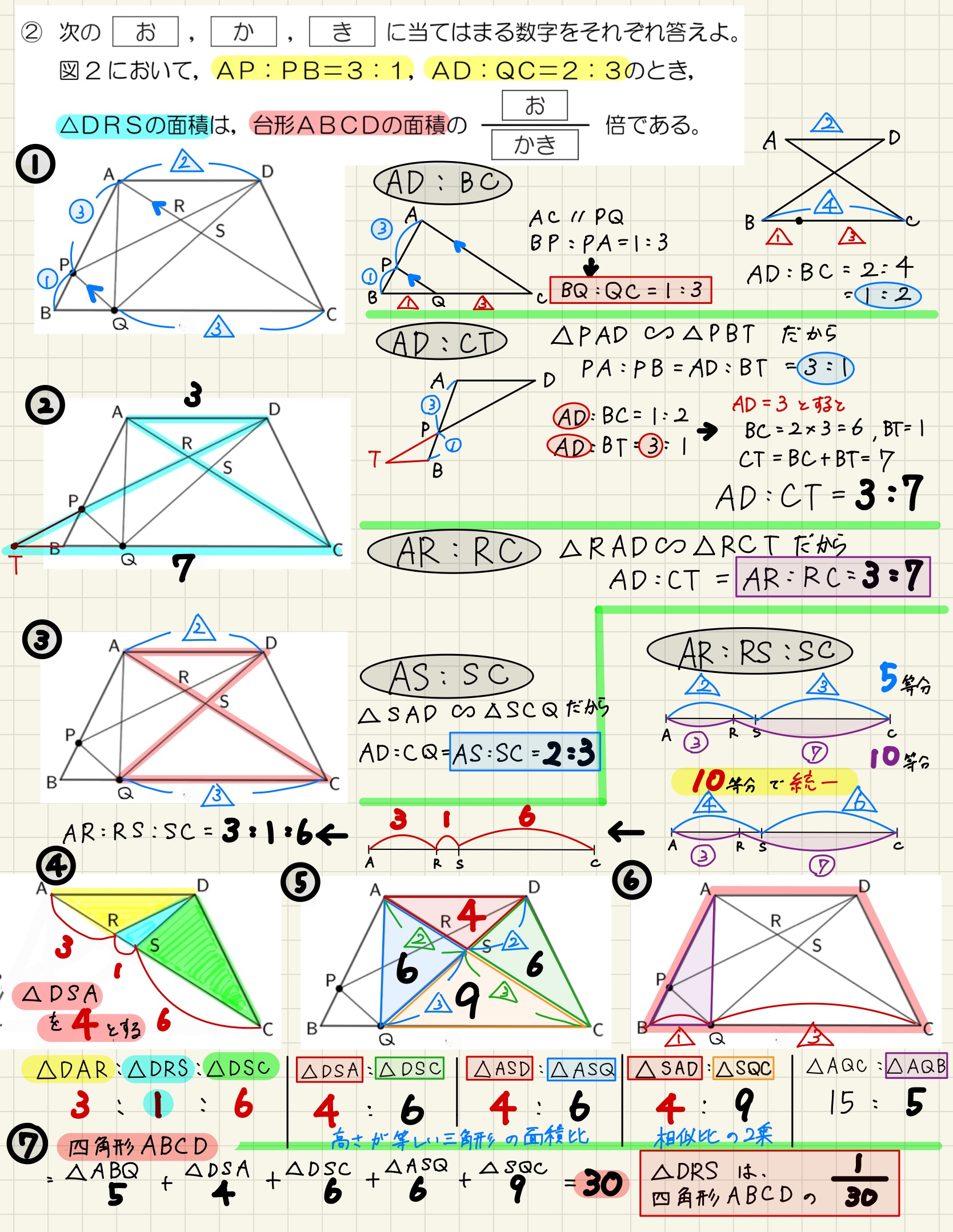 中学数学 プリント ダウンロード　都立入試　数学解説