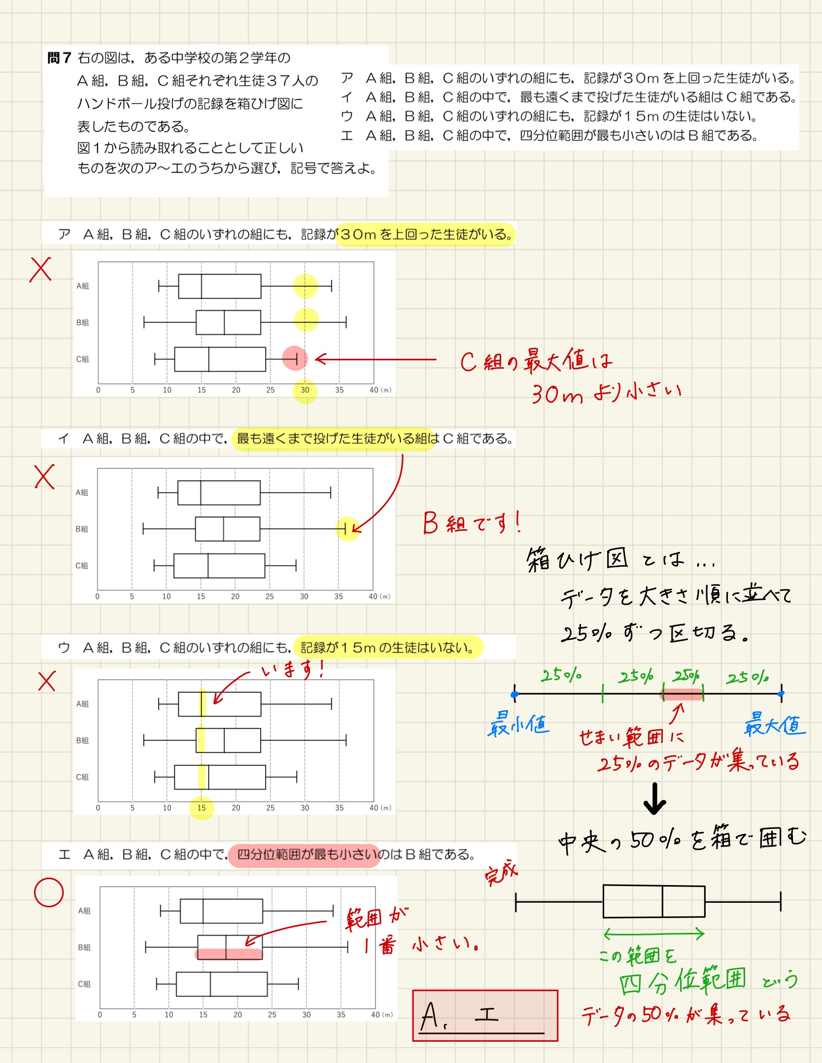 中学数学 プリント ダウンロード　都立入試　数学解説