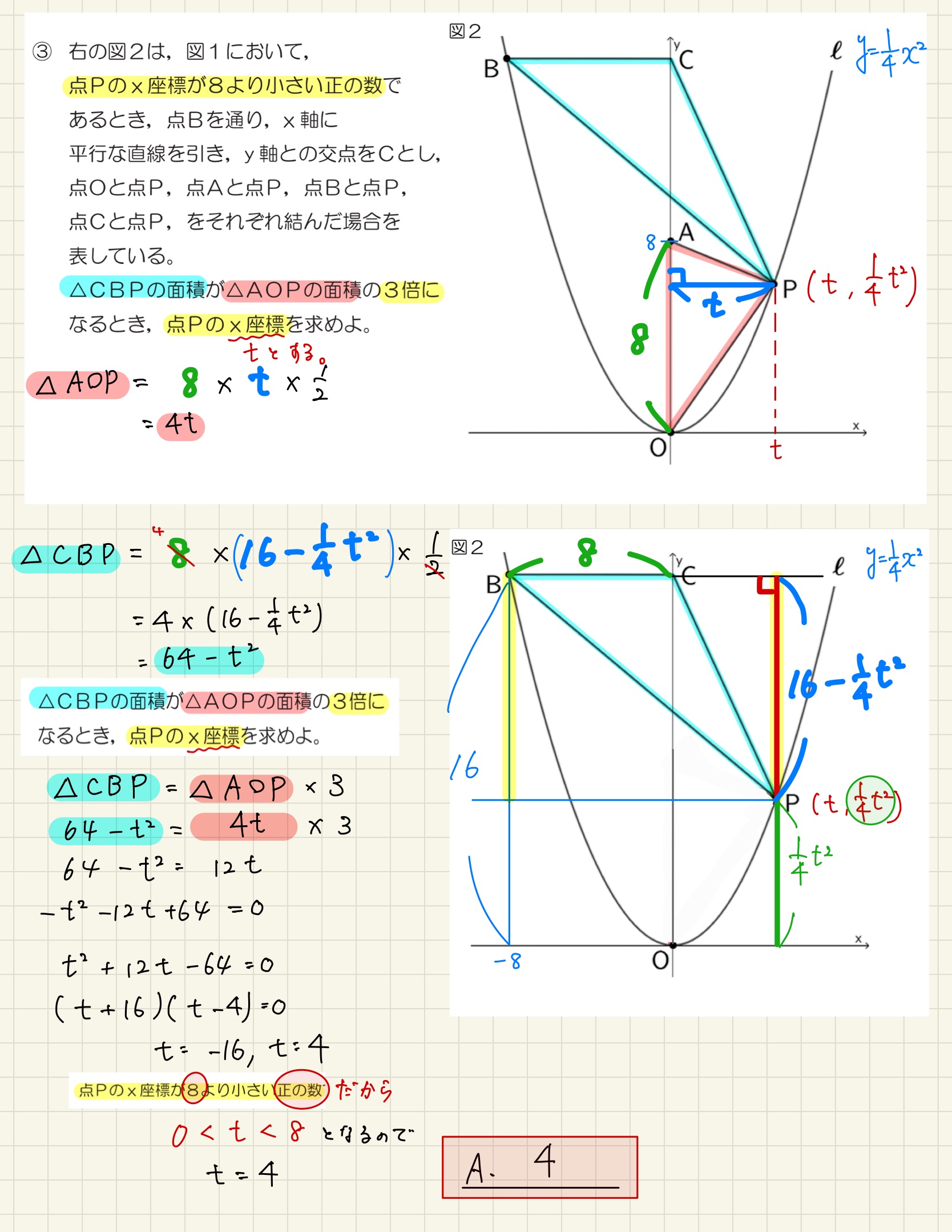 中学数学 プリント ダウンロード　都立入試　数学解説