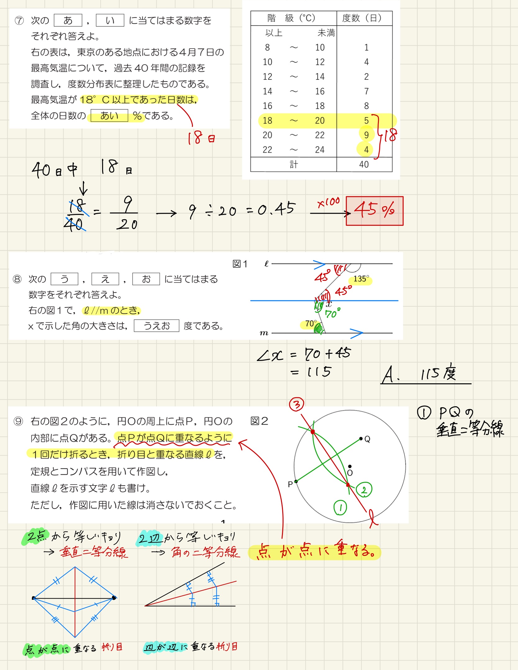 中学数学 プリント ダウンロード　都立入試　数学解説